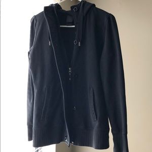 The North Face Black knit jacket hoodie L
